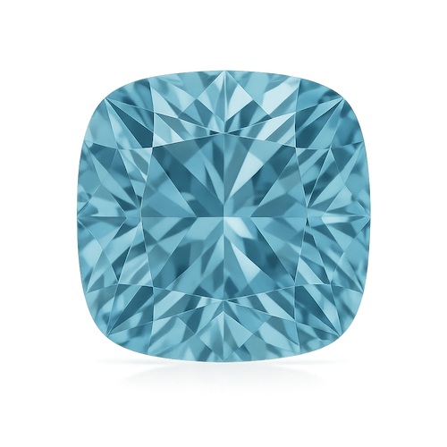 Antique Cushion Aquamarine Moissanite Loose Stone