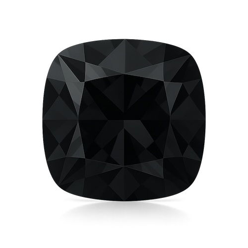 Antique Cushion Black Sapphire Moissanite Loose Stone