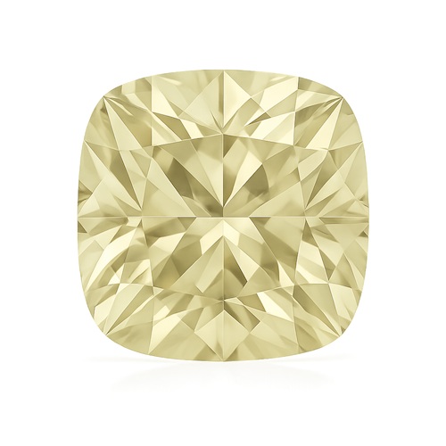 Antique Cushion Faint Yellow Moissanite Loose Stone