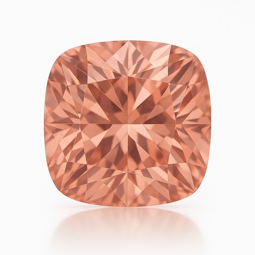 Antique Cushion Peach Pink Sapphire Moissanite Loose Stone