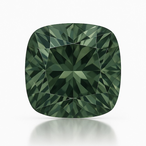 Antique Cushion Sage Sapphire Moissanite Loose Stone