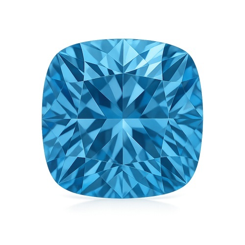 Antique Cushion Sky Blue Moissanite Loose Stone