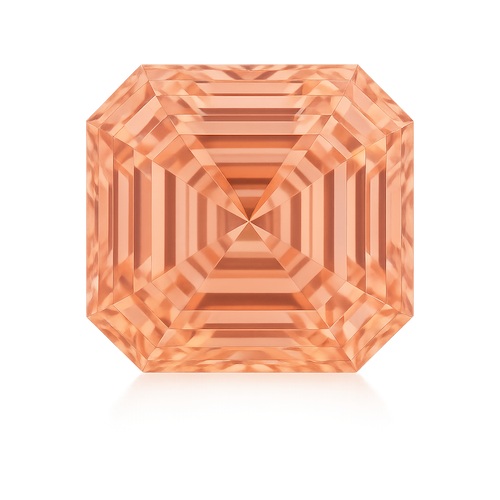 Asscher Peach Pink Sapphire Moissanite Loose Stone