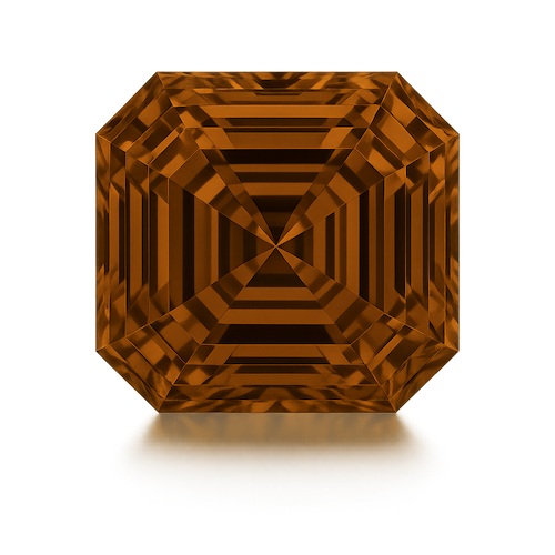 Asscher Vivid Brown Moissanite Loose Stone