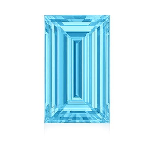 Baguette Aquamarine Moissanite Loose Stone