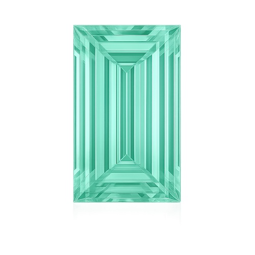 Baguette Mint Green Moissanite Loose Stone