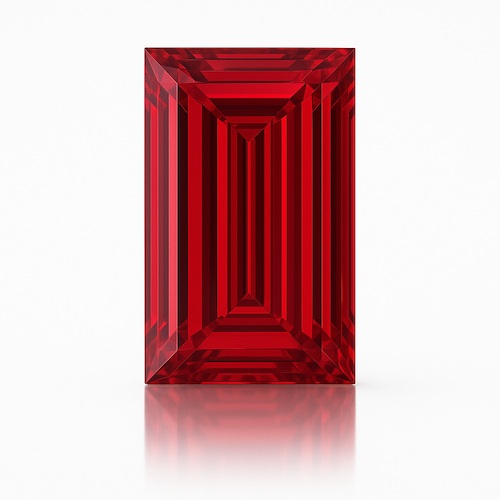 Baguette Ruby Moissanite Loose Stone