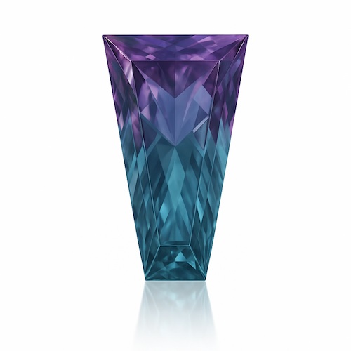 Baguette Tapered Alexandrite Moissanite Loose Stone