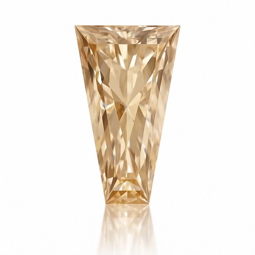 Baguette Tapered Champagne Moissanite Loose Stone