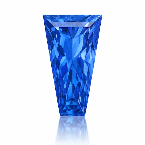 Baguette Tapered Cornflower Blue Sapphire Moissanite Loose Stone