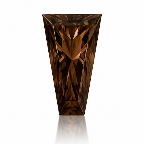 Baguette Tapered Dark Brown Moissanite Loose Stone