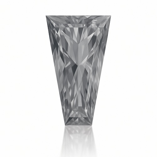Baguette Tapered Light Gray Moissanite Loose Stone