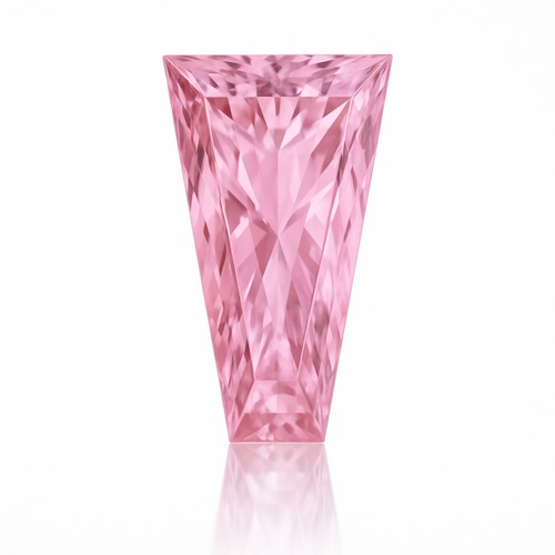 Baguette Tapered Light Pink Sapphire Moissanite Loose Stone
