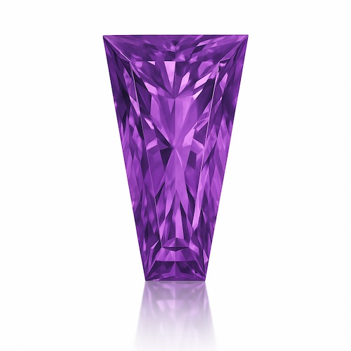 Baguette Tapered Purple Moissanite Loose Stone