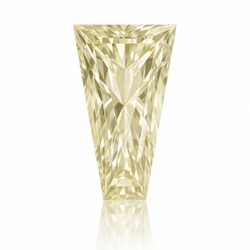 Baguette Tapered Very Light Yellow Moissanite Loose Stone