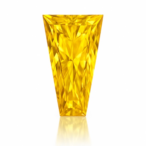 Baguette Tapered Very Yellow Moissanite Loose Stone
