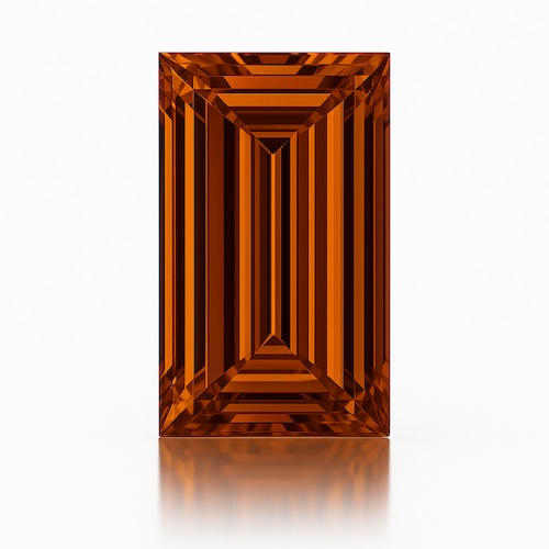 Baguette Vivid Brown Moissanite Loose Stone
