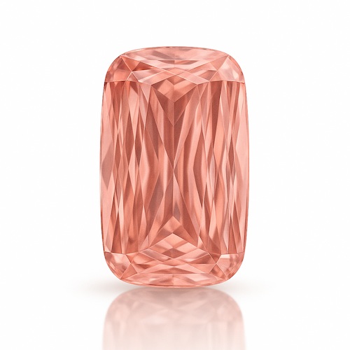 Criss Peach Pink Sapphire Moissanite Loose Stone