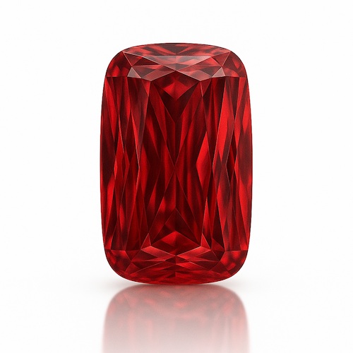 Criss Red Moissanite Loose Stone
