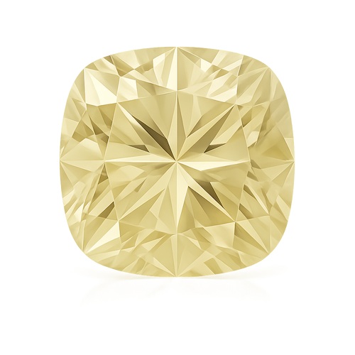 Cushion Faint Yellow Moissanite Loose Stone