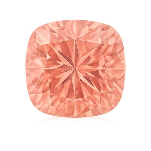 Cushion Peach Pink Sapphire Moissanite Loose Stone