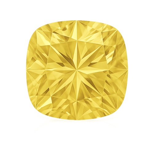 Cushion Very Yellow Moissanite Loose Stone
