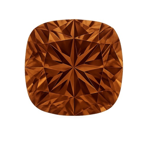 Cushion Vivid Brown Moissanite Loose Stone