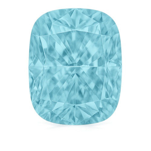 Elongated Cushion Aquamarine Moissanite Loose Stone