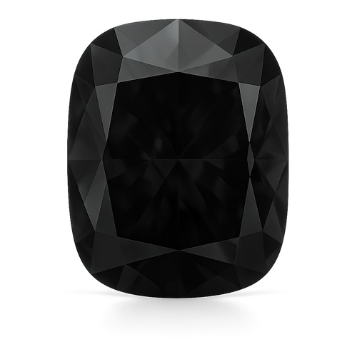 Elongated Cushion Black Sapphire Moissanite Loose Stone