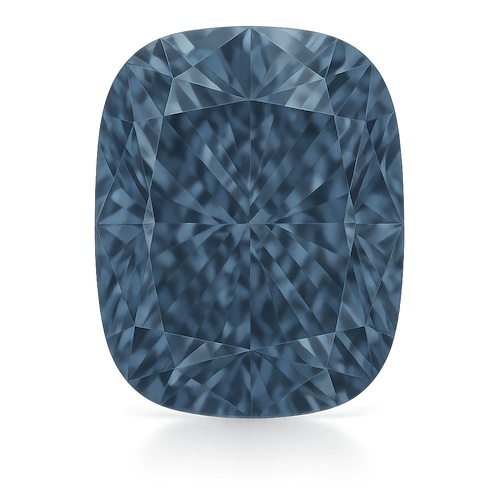 Elongated Cushion Blue Gray Moissanite Loose Stone