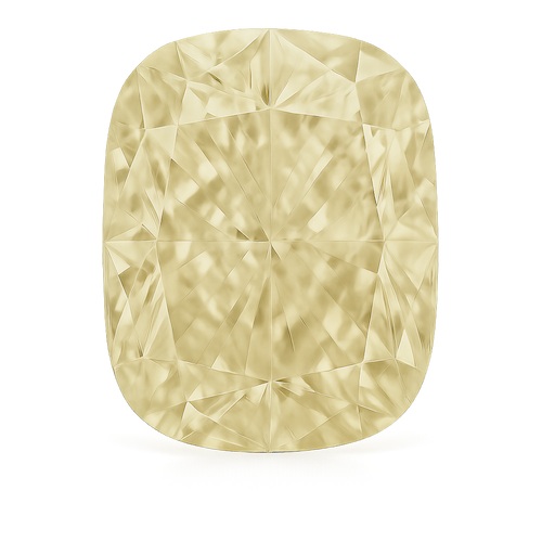 Elongated Cushion Faint Yellow Moissanite Loose Stone