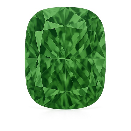 Elongated Cushion Green Moissanite Loose Stone