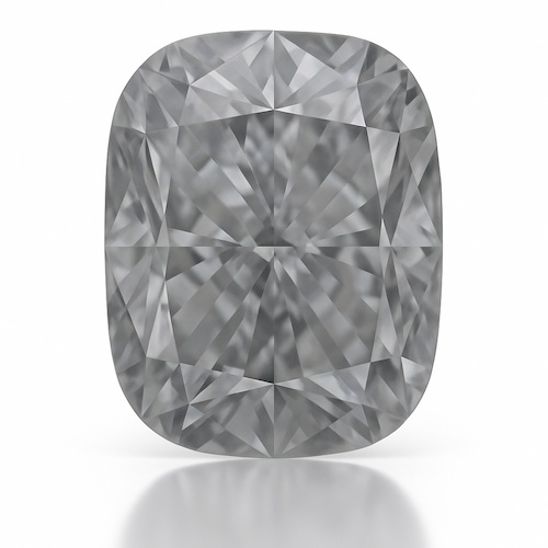 Elongated Cushion Light Gray Moissanite Loose Stone