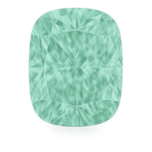 Elongated Cushion Mint Green Moissanite Loose Stone