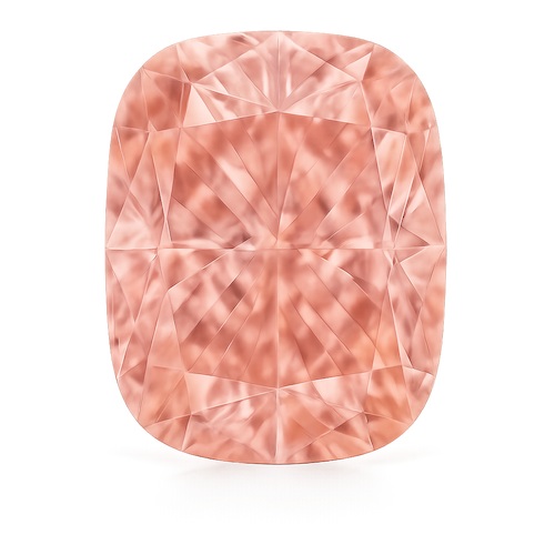 Elongated Cushion Peach Pink Sapphire Moissanite Loose Stone