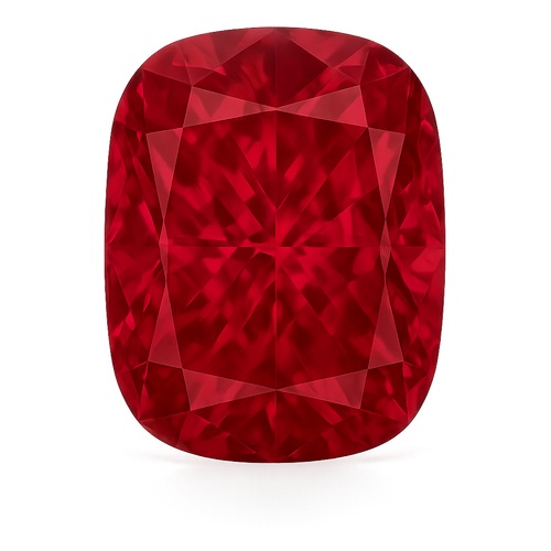 Elongated Cushion Ruby Moissanite Loose Stone