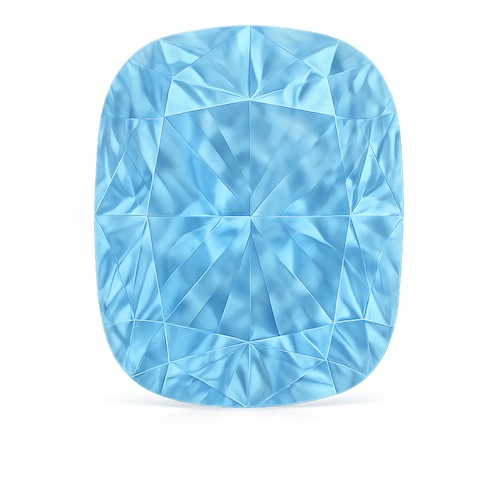 Elongated Cushion Sky Blue Moissanite Loose Stone
