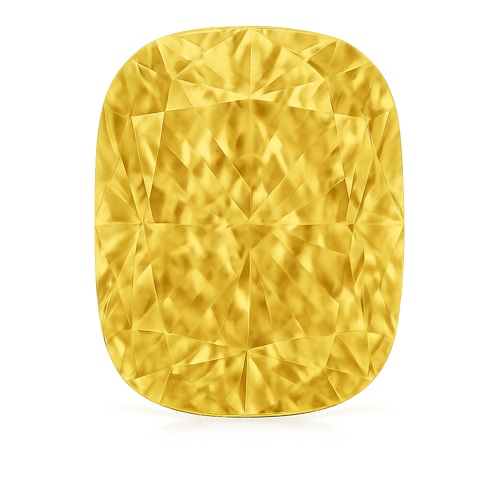 Elongated Cushion Very Yellow Moissanite Loose Stone