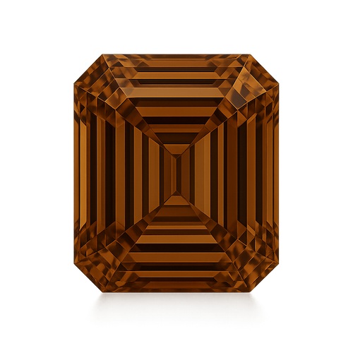 Emerald Vivid Brown Moissanite Loose Stone