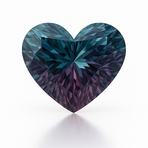 Heart Alexandrite Moissanite Loose Stone