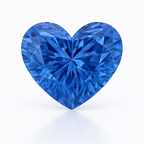 Heart Cornflower Blue Sapphire Moissanite Loose Stone