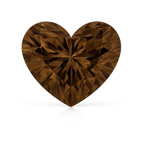 Heart Dark Brown Moissanite Loose Stone