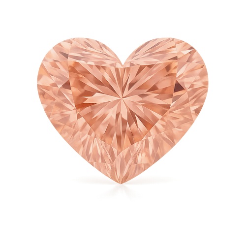 Heart Peach Pink Sapphire Moissanite Loose Stone