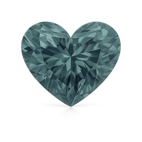 Heart Sage Sapphire Moissanite Loose Stone