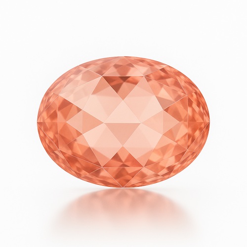 Oval Peach Pink Sapphire Moissanite Loose Stone