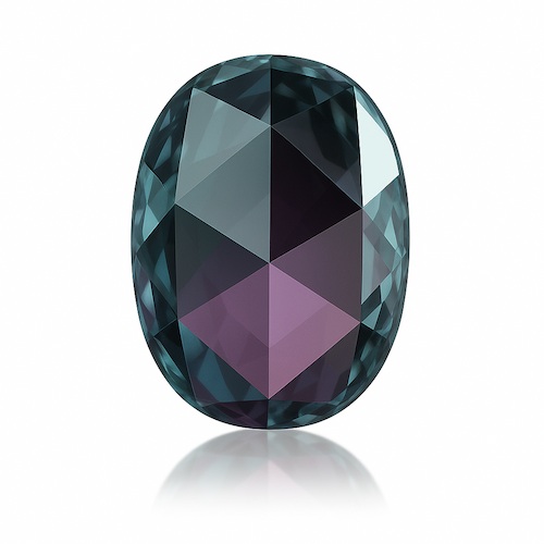 Oval Rose Alexandrite Moissanite Loose Stone