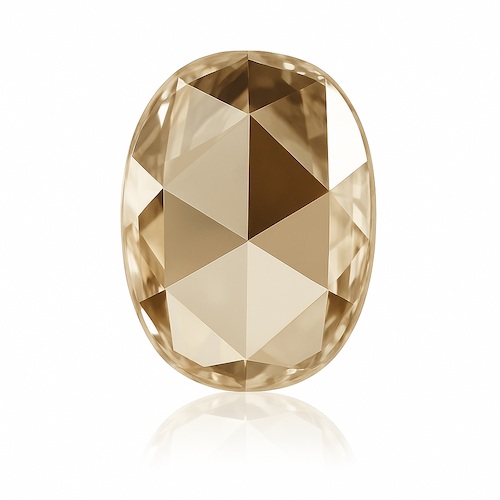 Oval Rose Champagne Moissanite Loose Stone
