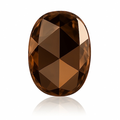 Oval Rose Chocolate Moissanite Loose Stone