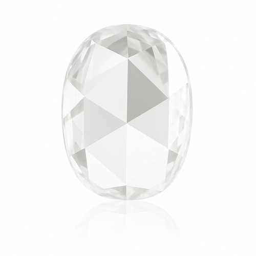 Oval Rose Colorless Moissanite Loose Stone