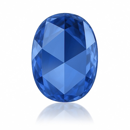 Oval Rose Cornflower Blue Sapphire Moissanite Loose Stone